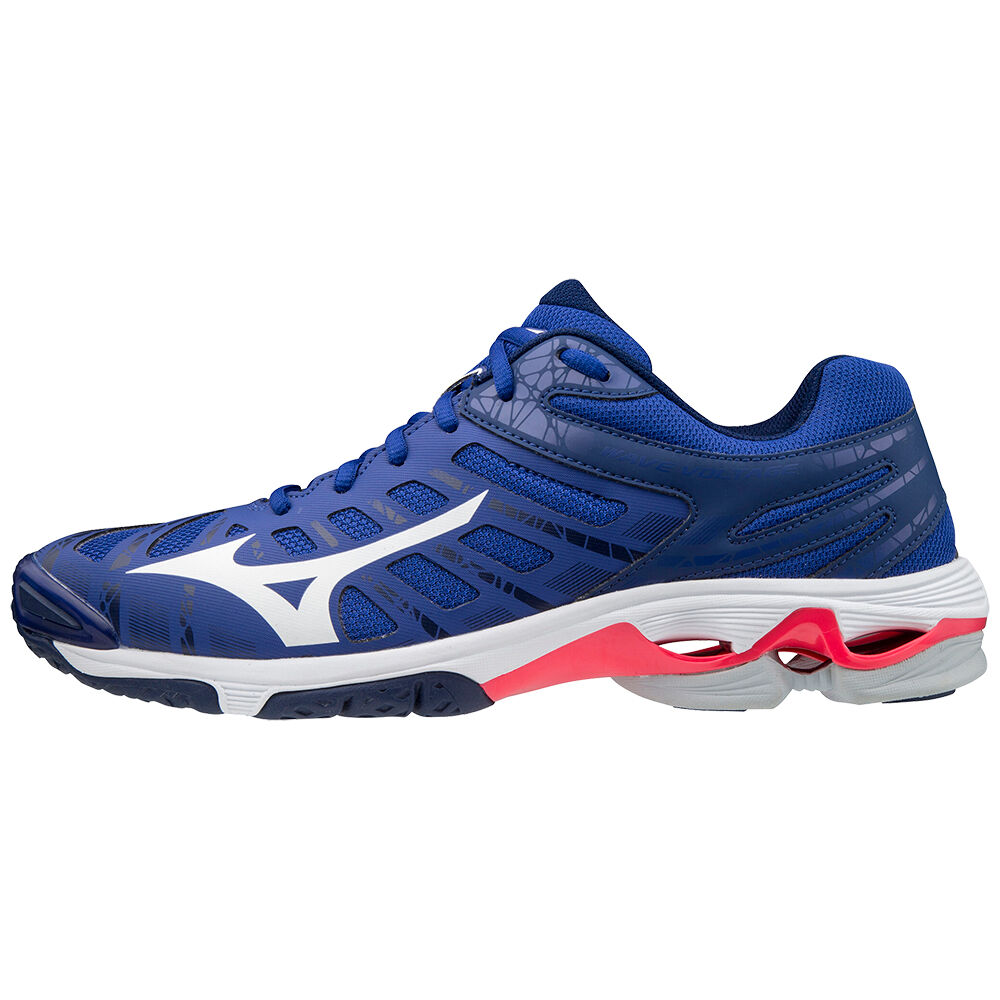 Mens Mizuno Wave Voltage Volleyball Shoes Blue/White/Pink Philippines (WAQFTZ435)